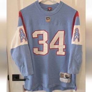 Reebok NFL Throwbacks Earl Campbell Houston Oilers Size XL Sweater Jersey